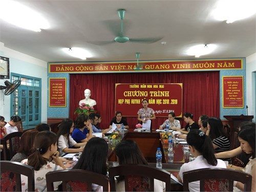 Trường mầm non Hoa Mai tổ chức họp phụ huynh học sinh đầu năm học 2018-2019